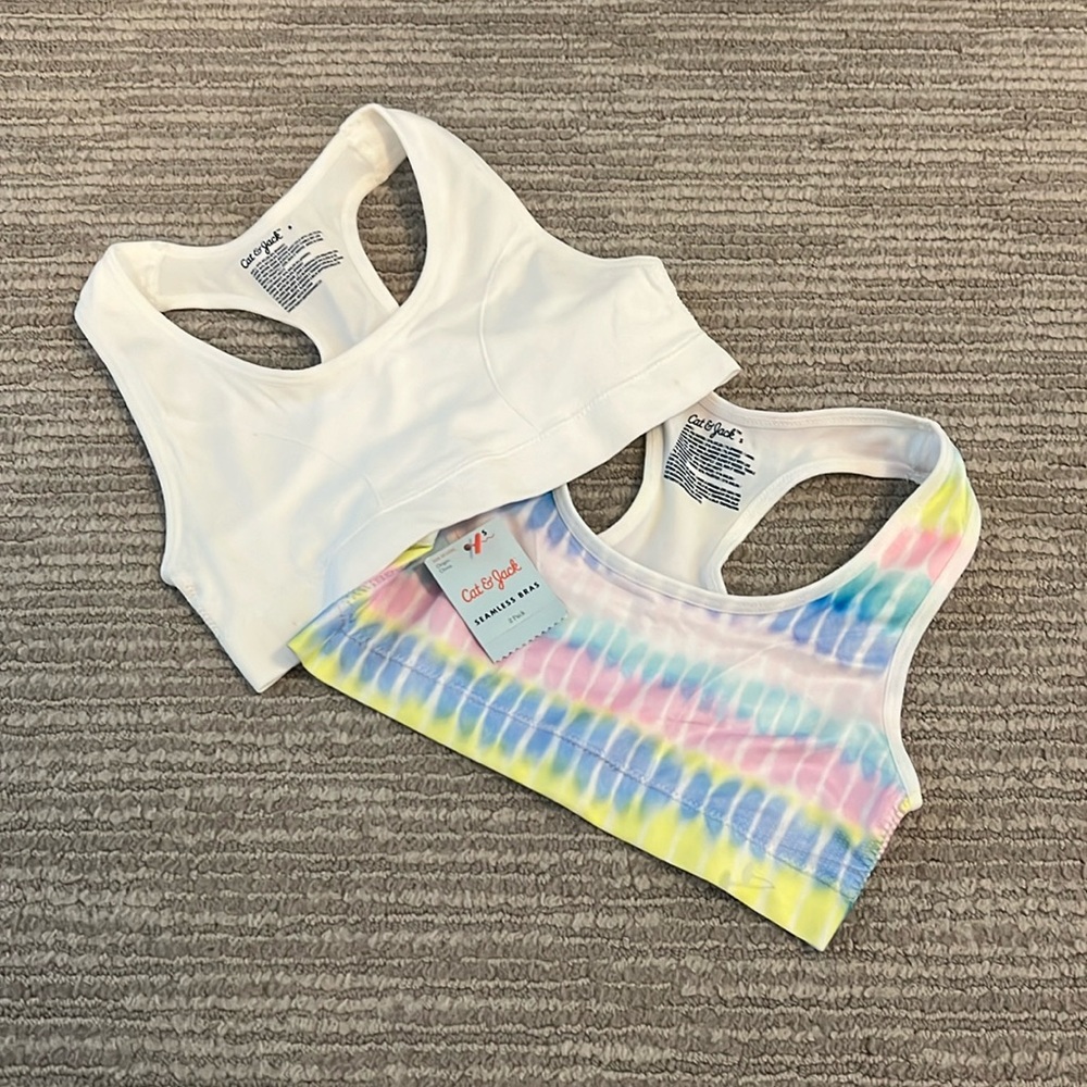 NWT Cat & Jack sports bras (2 pack)